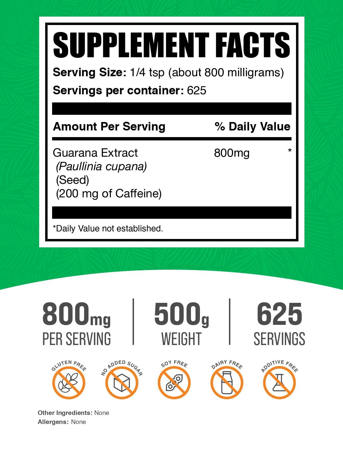 BulkSupplements Guarana Extract Powder being poured for quick, easy mixing