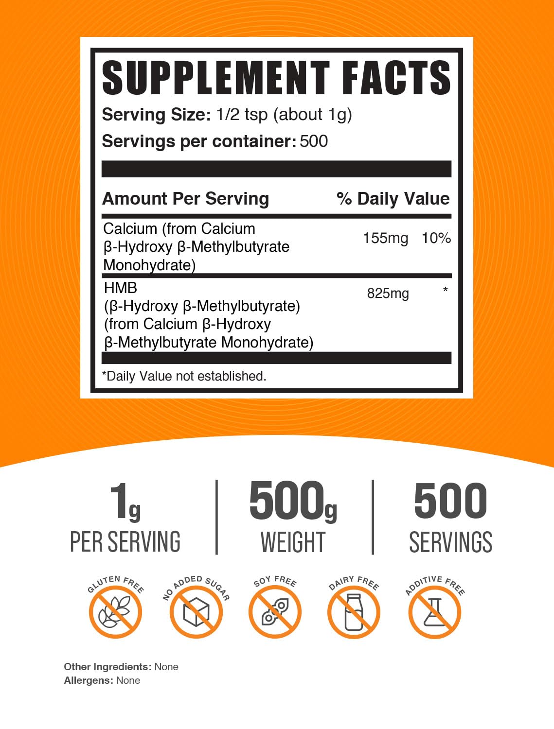 HMB powder with scoop enabling easy daily dosing