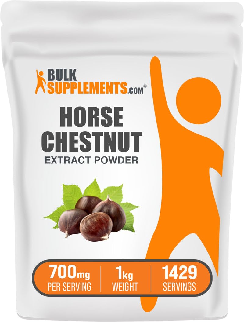 BulkSupplements Horse Chestnut Extract Powder bottle for easy daily wellness routine