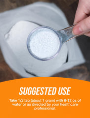 Closeup of BulkSupplements L-Arginine powder texture highlighting purity