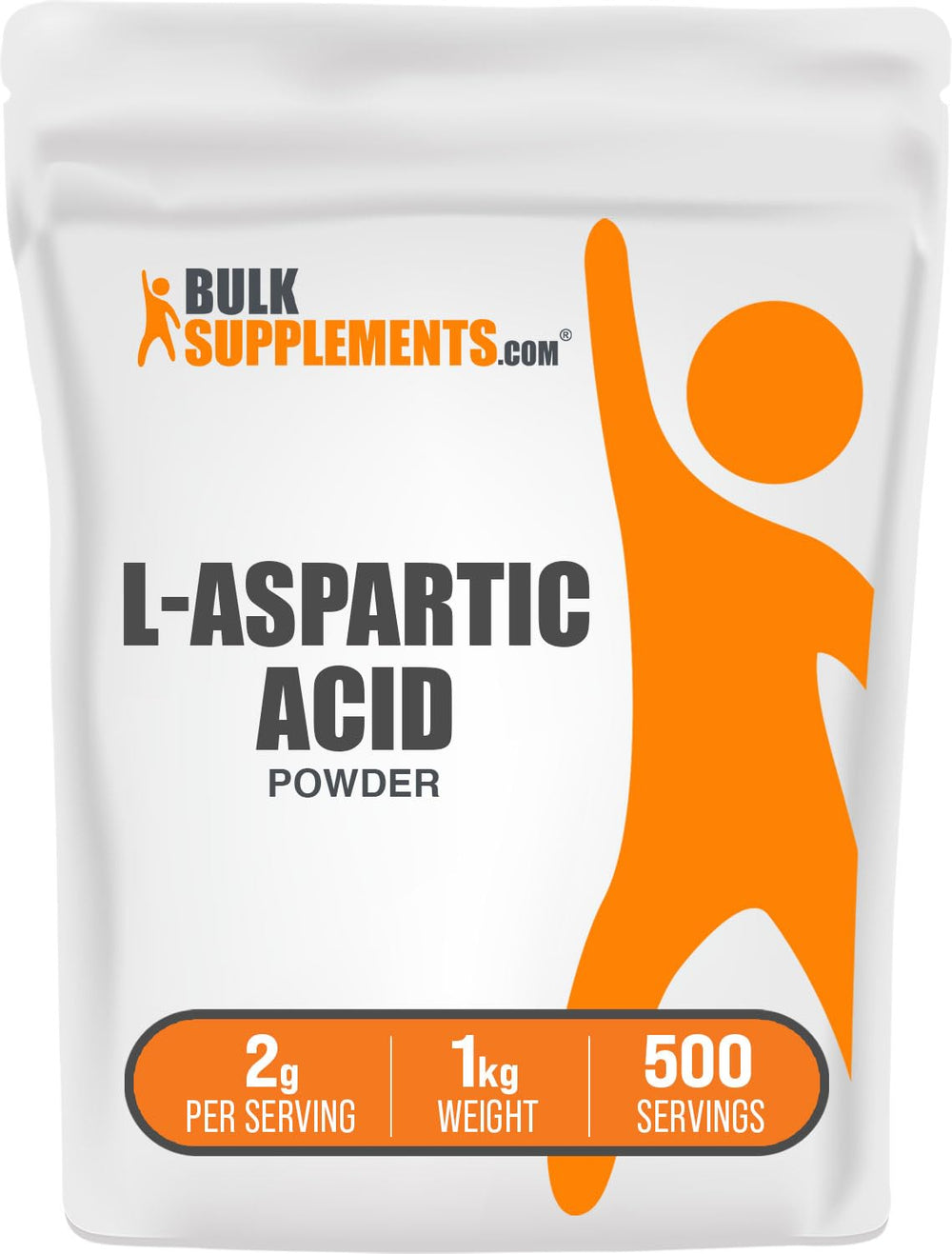Bulksupplements L-Aspartic Acid powder bottle supports daily wellness routines.