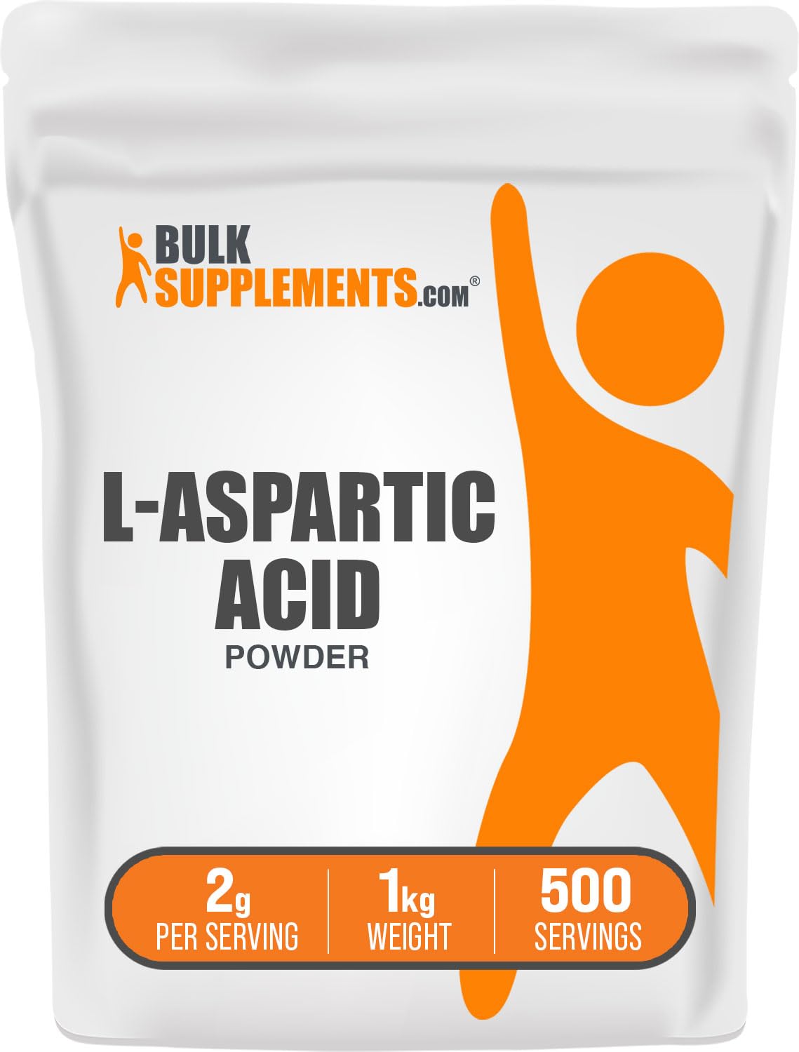 Bulksupplements L-Aspartic Acid powder bottle supports daily wellness routines.