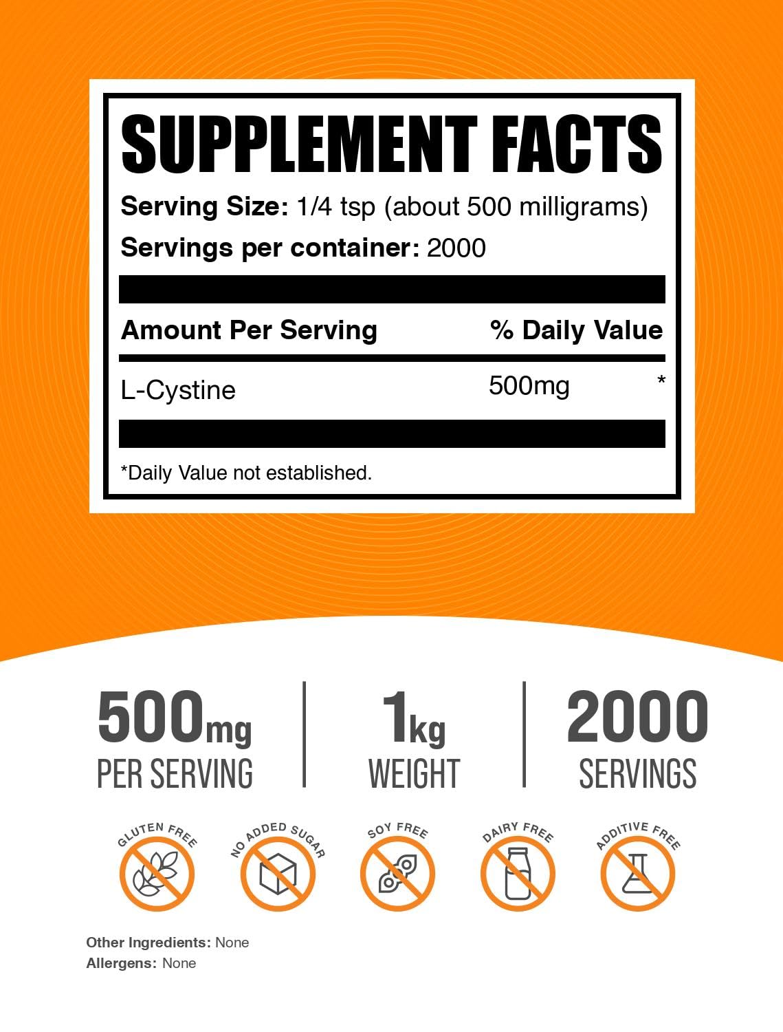 BulkSupplements L-Cystine powder poured into liquid, easy integration into smoothies.