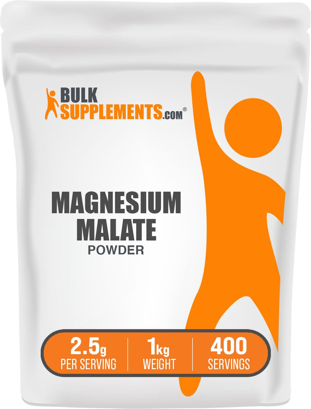 BulkSupplements Magnesium Malate Powder bottle supports daily wellness and simple mixing.