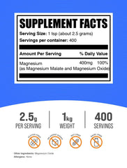 BulkSupplements Magnesium Malate Powder being poured into a glass for easy blending.