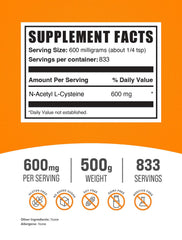 BulkSupplements NAC powder being poured into a glass for easy mixing.