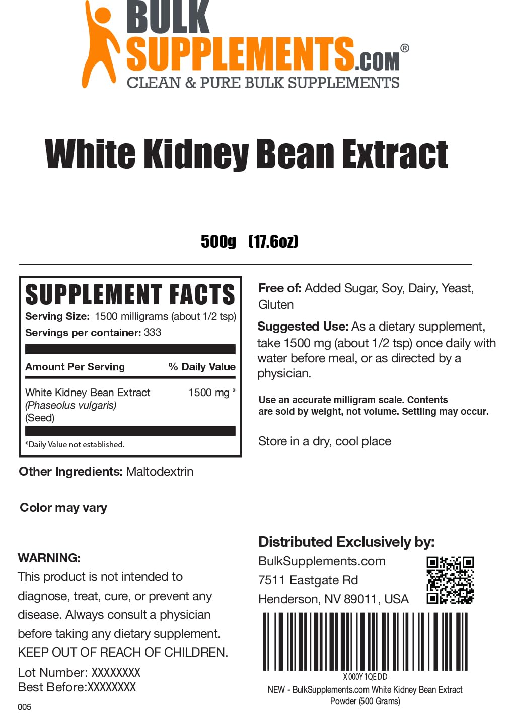 BulkSupplements natural nutrients emphasis on a clean plant-based supplement.