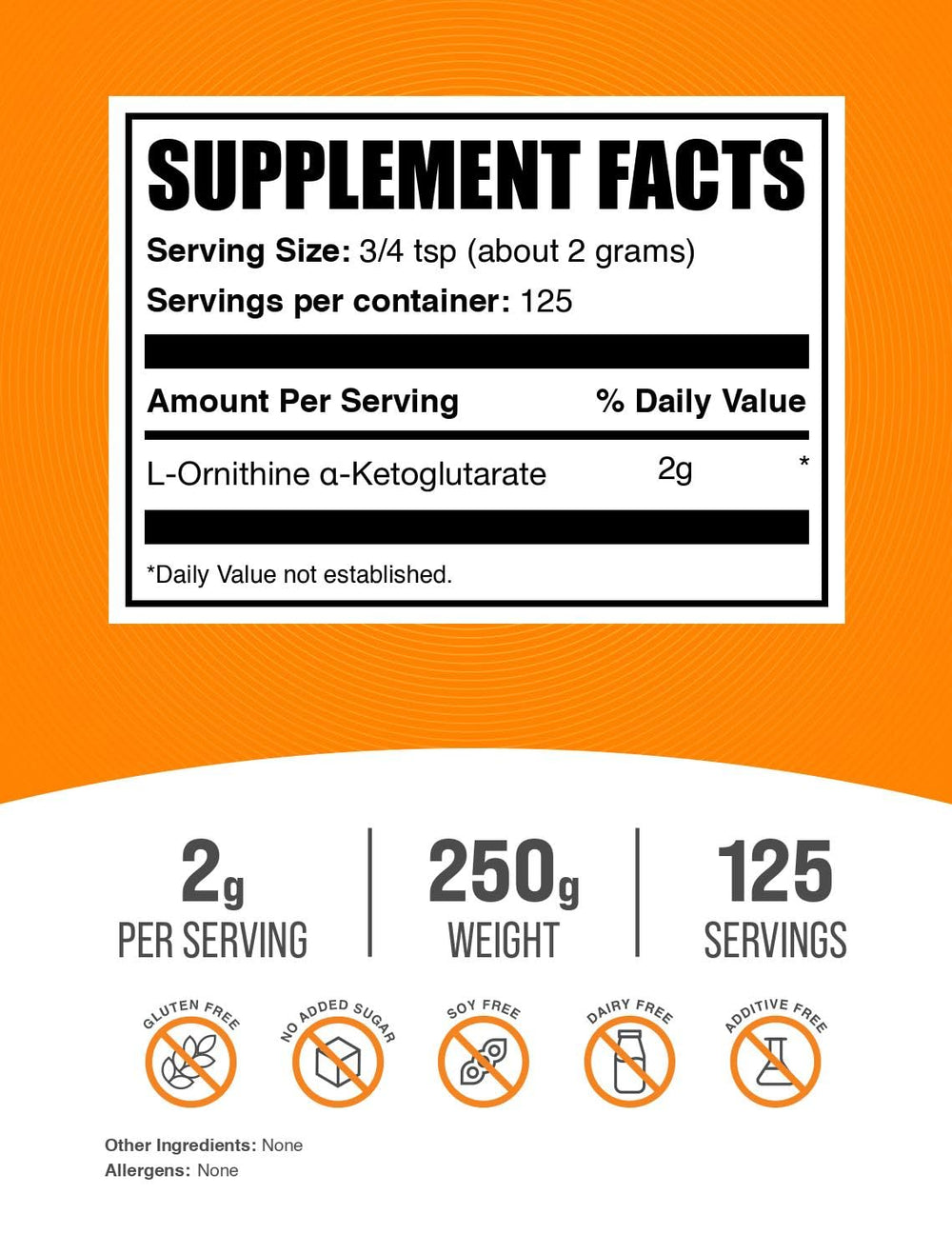 BulkSupplements OKG powder being poured, ideal for pre- or post-workout mixes.