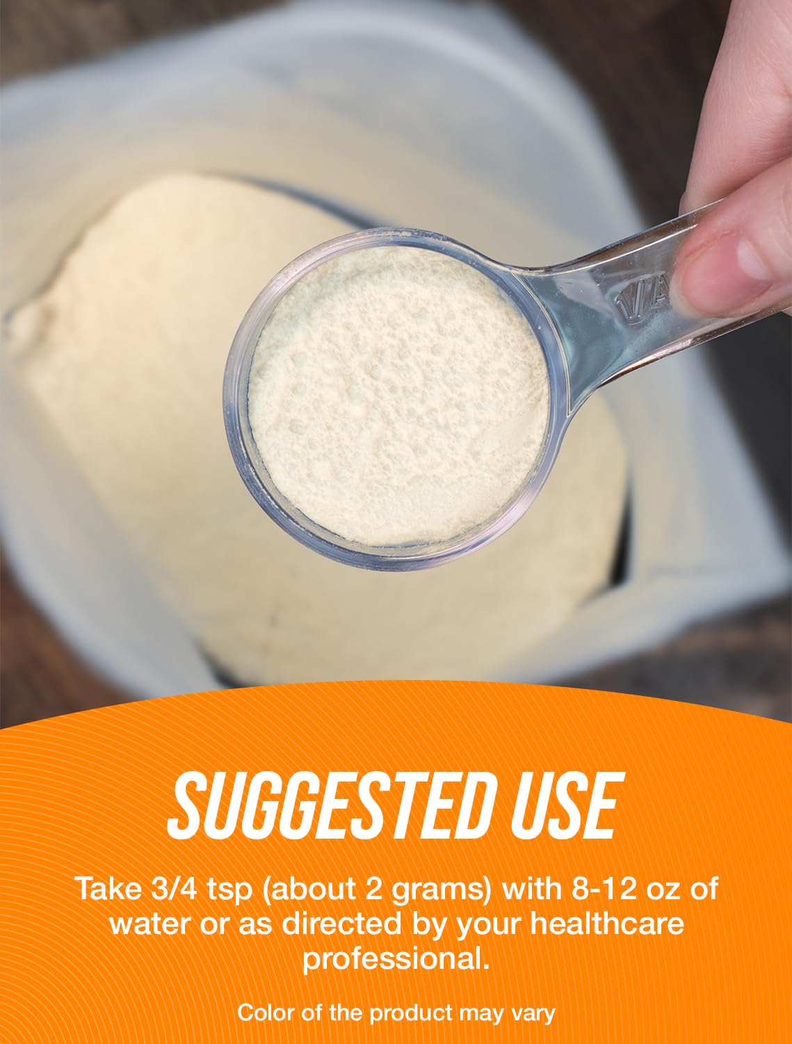 BulkSupplements OKG powder with scoop, easy to measure 2 g servings for daily routines.