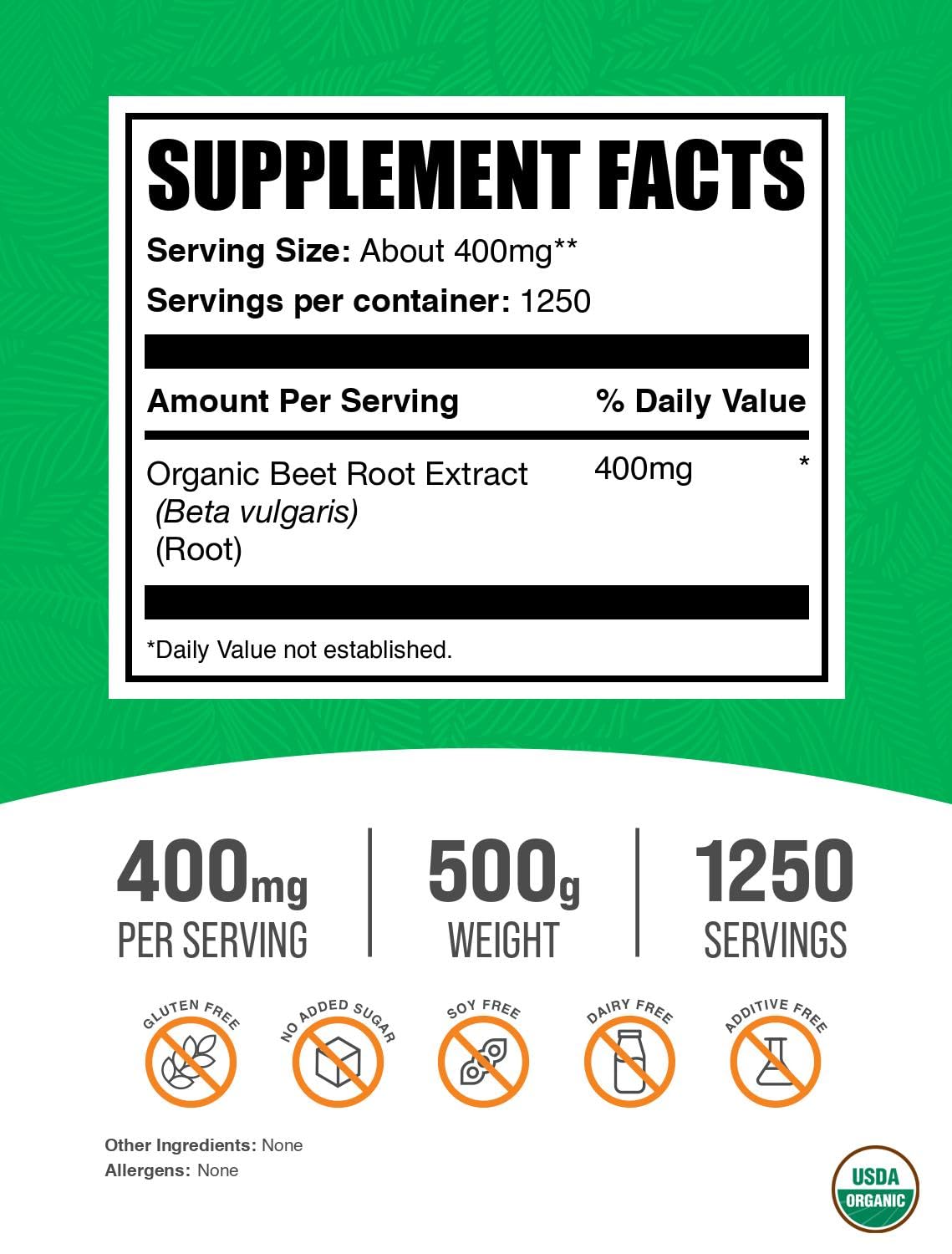 BulkSupplements Beet Root Extract powder bottle highlighting vegan, gluten-free formula for daily routines.