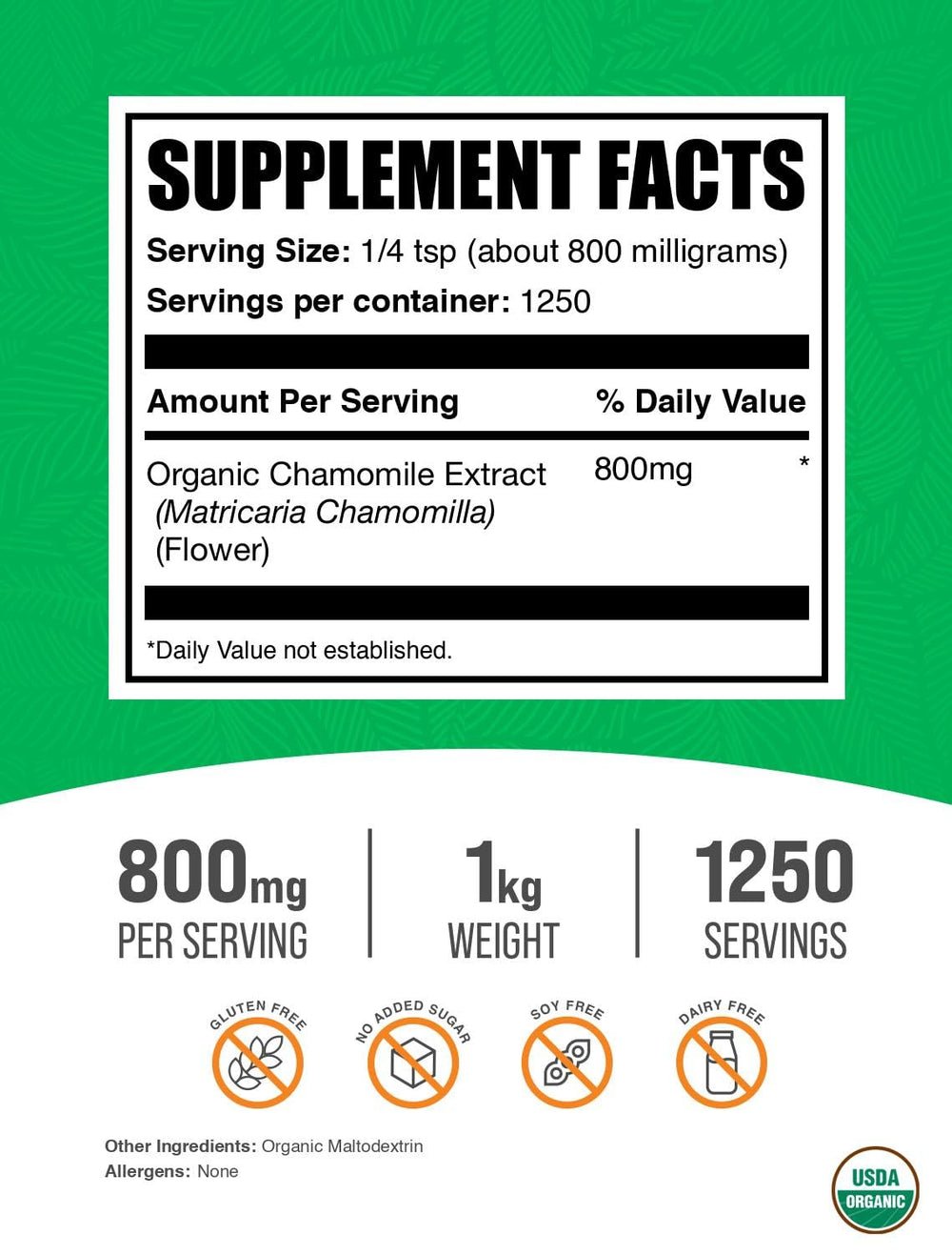 Chamomile Extract powder serving scoop for convenient daily dosing and ritual