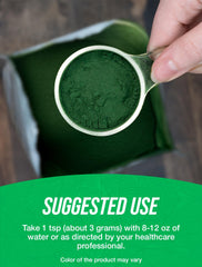 BulkSupplements Organic Chlorella Powder with scoop and bag for simple daily use.