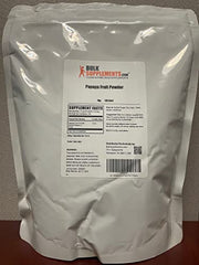 BulkSupplements Organic Papaya Powder bottle pouring to illustrate measuring convenience