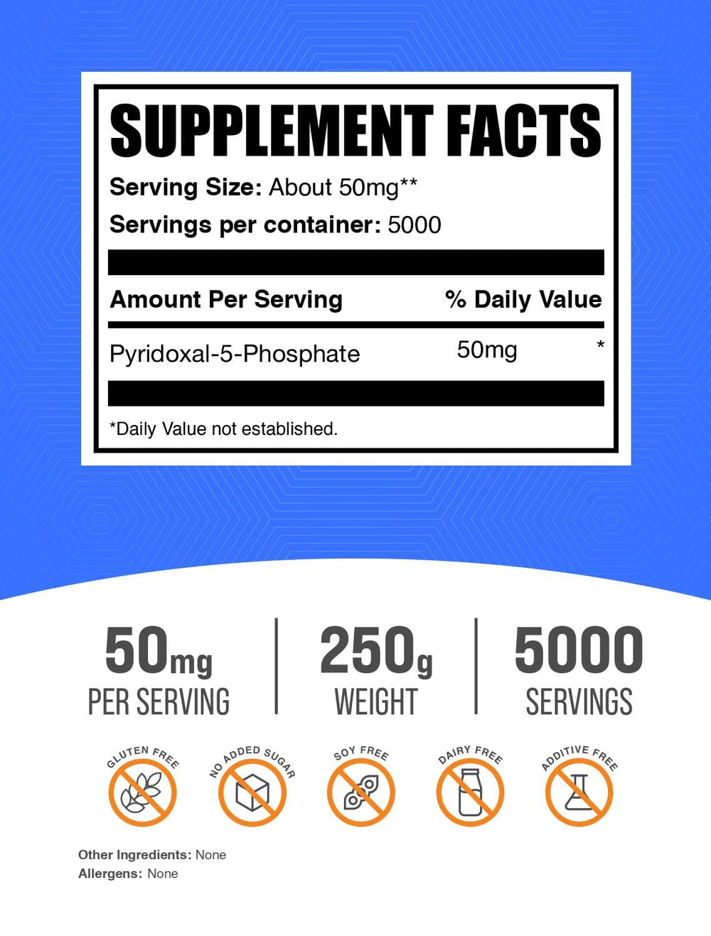 BulkSupplements P5P powder with scoop highlights easy daily dosing.