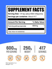 BulkSupplements Palmitoylethanolamide powder scoop for precise serving measurement.