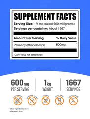 BulkSupplements Palmitoylethanolamide powder scoop for quick, customizable mixes.