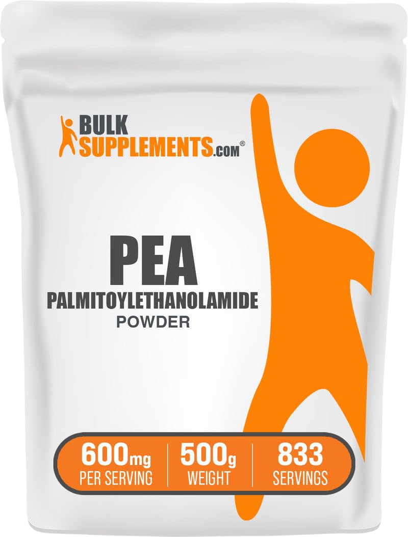 BulkSupplements Palmitoylethanolamide powder tub for convenient daily wellness support.