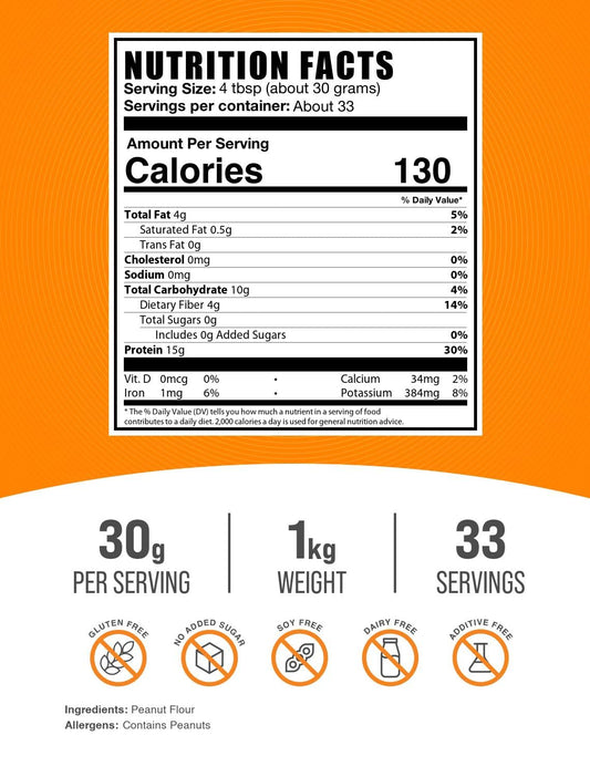 BulkSupplements Peanut Protein Powder scoop ready for precise shakes