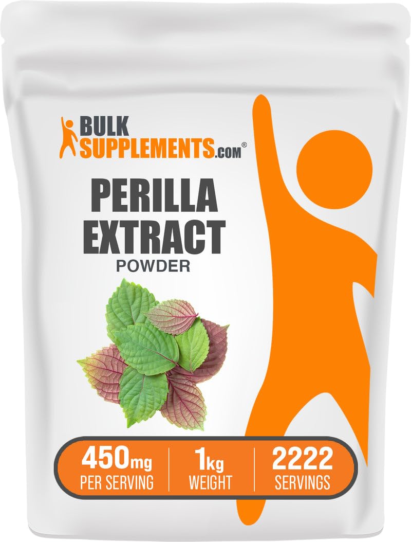 BulkSupplements Perilla Extract powder bottle for daily herbal routine.