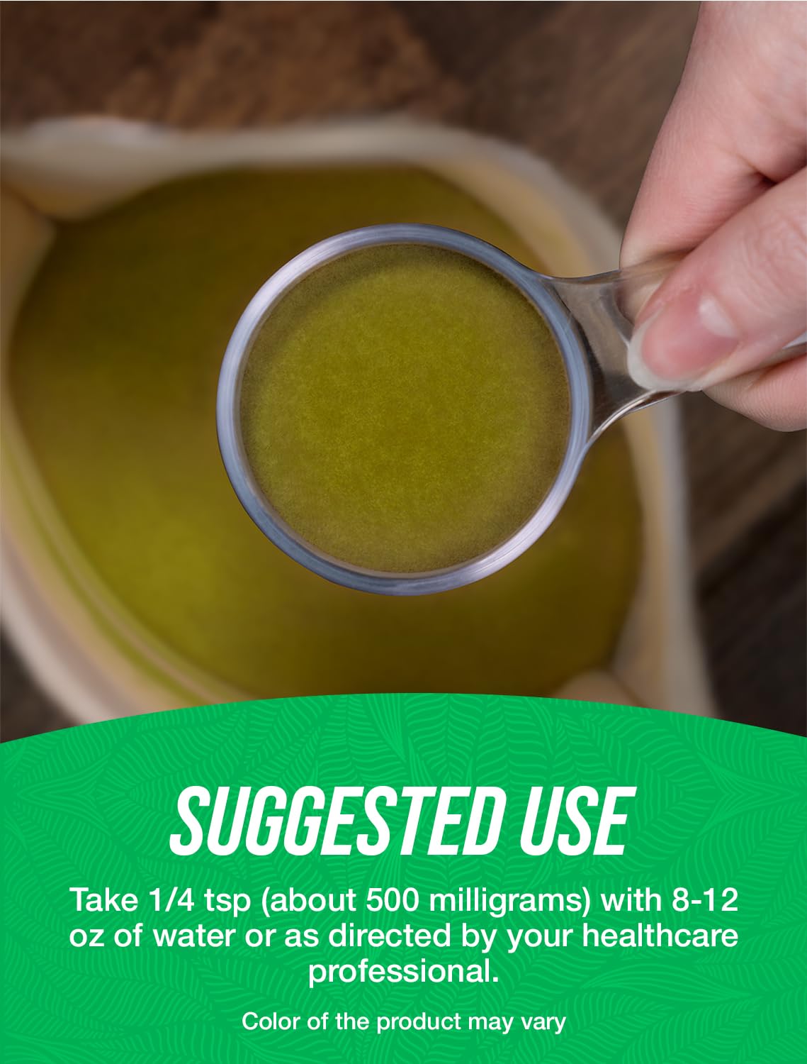 BulkSupplements powder added to smoothie for versatile daily use.