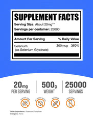 Selenium Glycinate Powder scoop for precise, easy dosing.