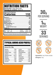 BulkSupplements soy protein isolate powder serving scoop ready to mix