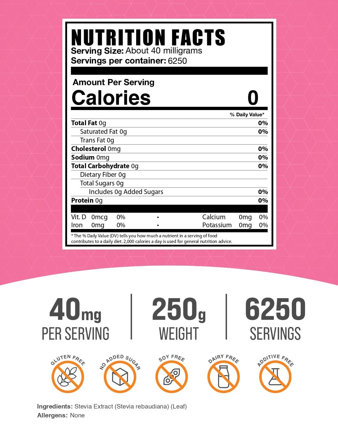 BulkSupplements Stevia Extract Powder measuring scoop ready for precise sweetness