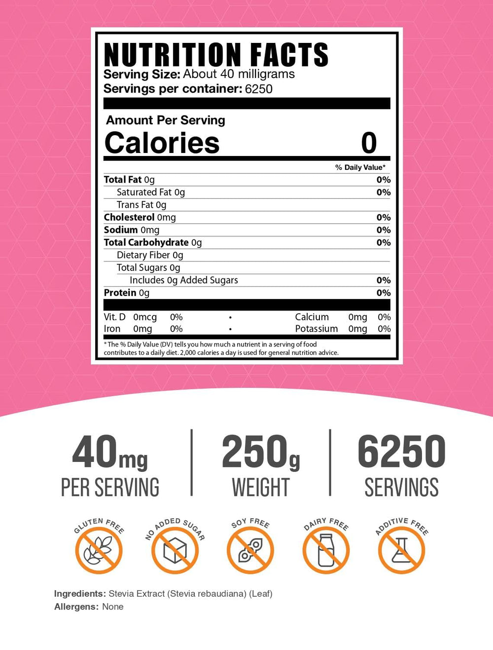BulkSupplements Stevia Extract Powder measuring scoop ready for precise sweetness