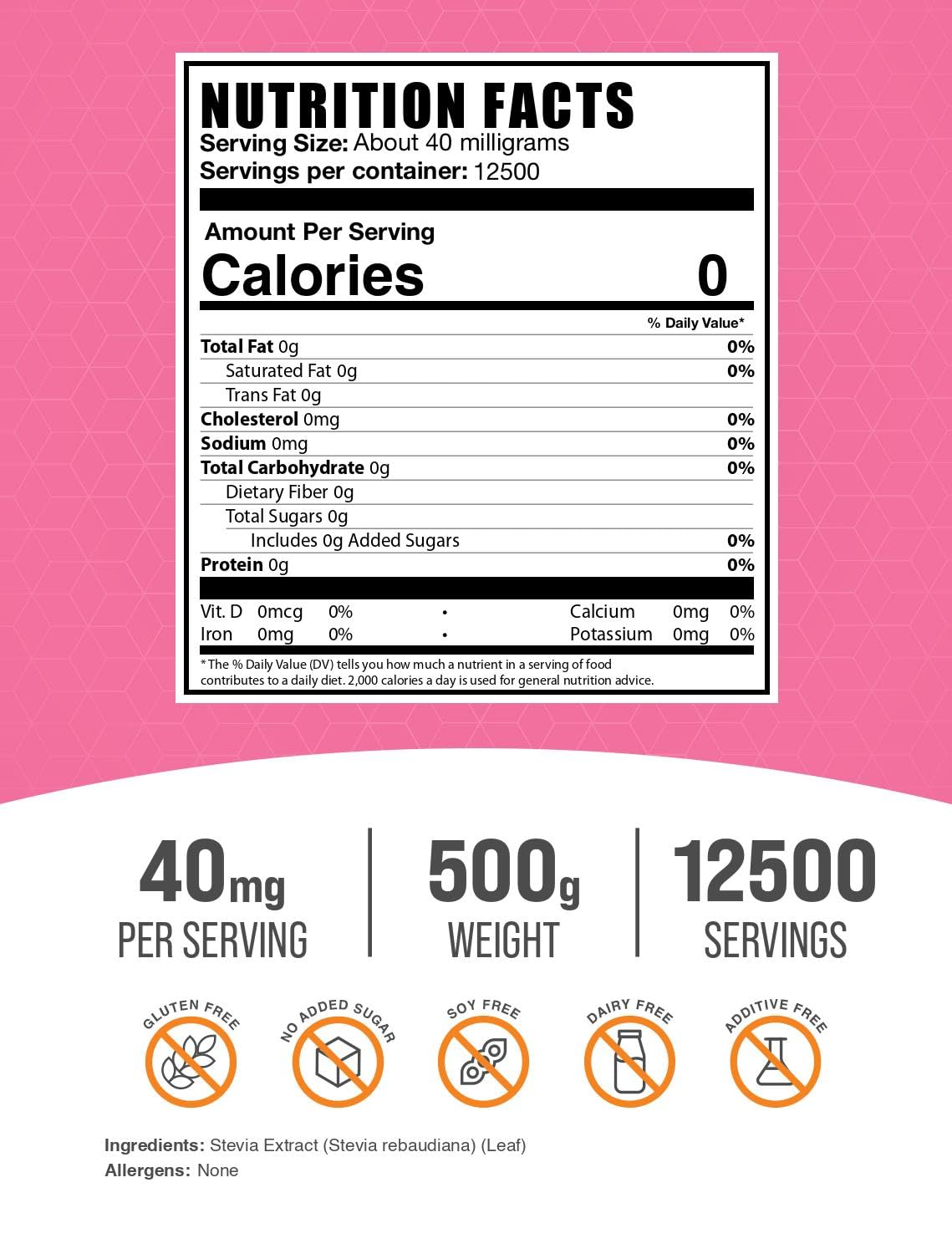 BulkSupplements Stevia Extract Powder pour: convenient zero-calorie sweetener for coffee.
