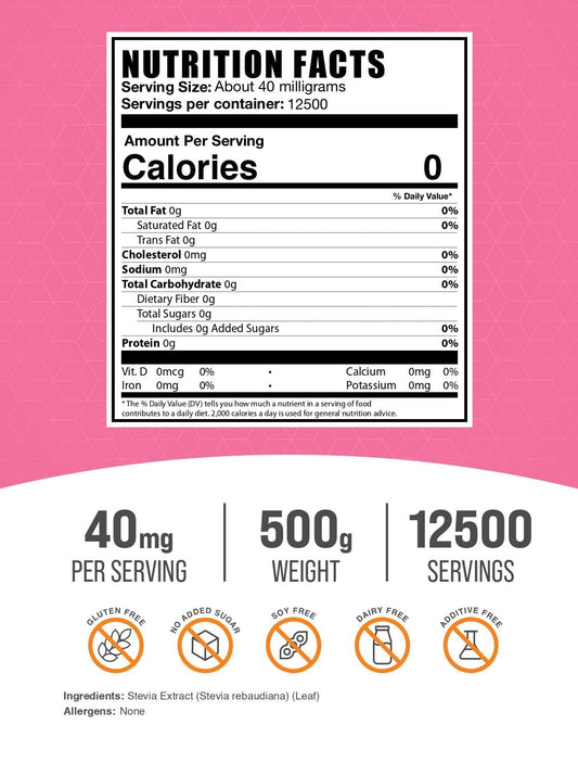 BulkSupplements Stevia Extract Powder pour: convenient zero-calorie sweetener for coffee.