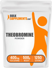 BulkSupplements Theobromine powder bottle for easy daily energy support