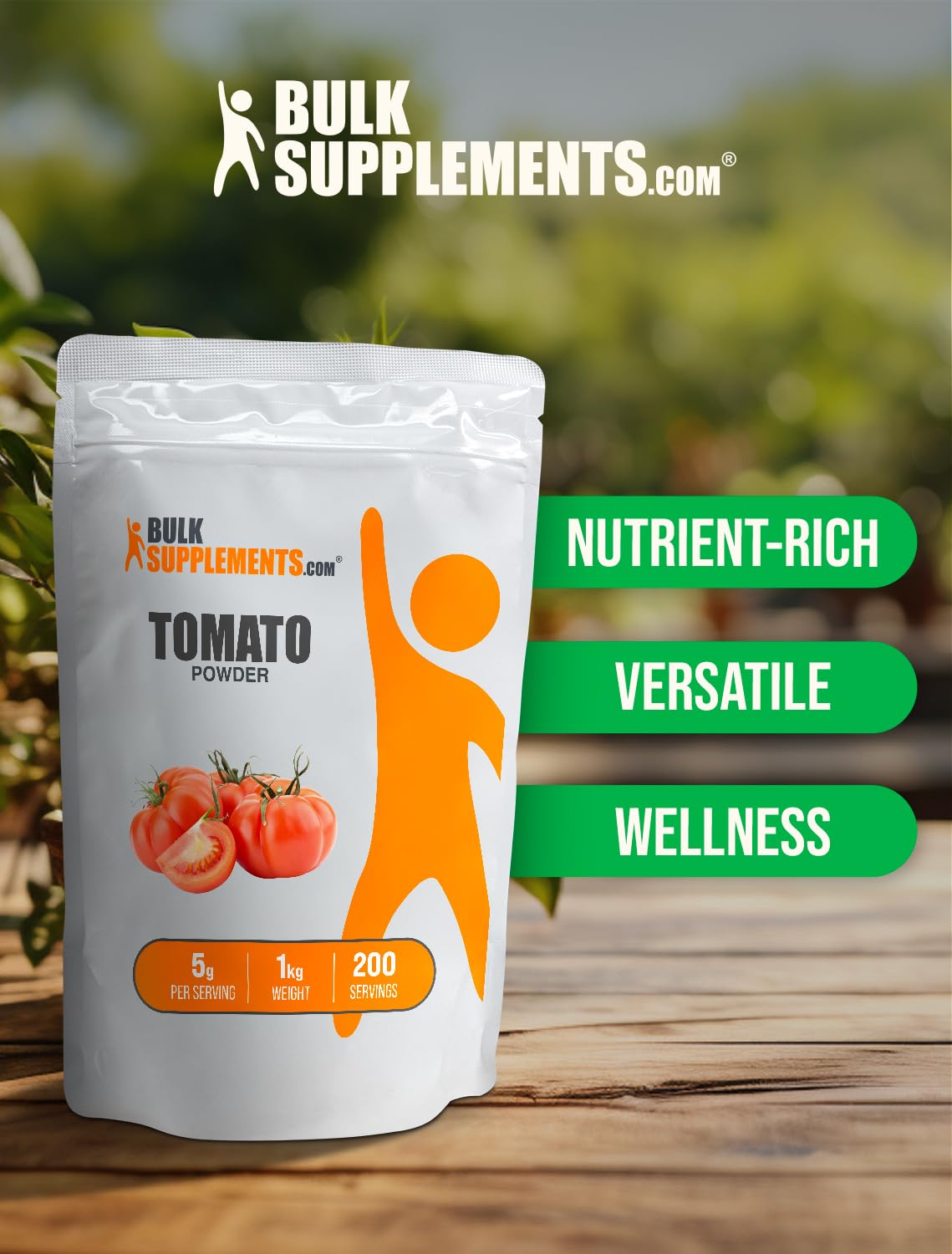 BulkSupplements Tomato Powder ingredient added to recipes for rich color.