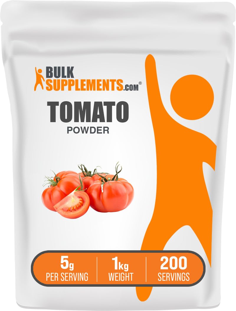 BulkSupplements Tomato Powder packaging shown for versatile cooking use.