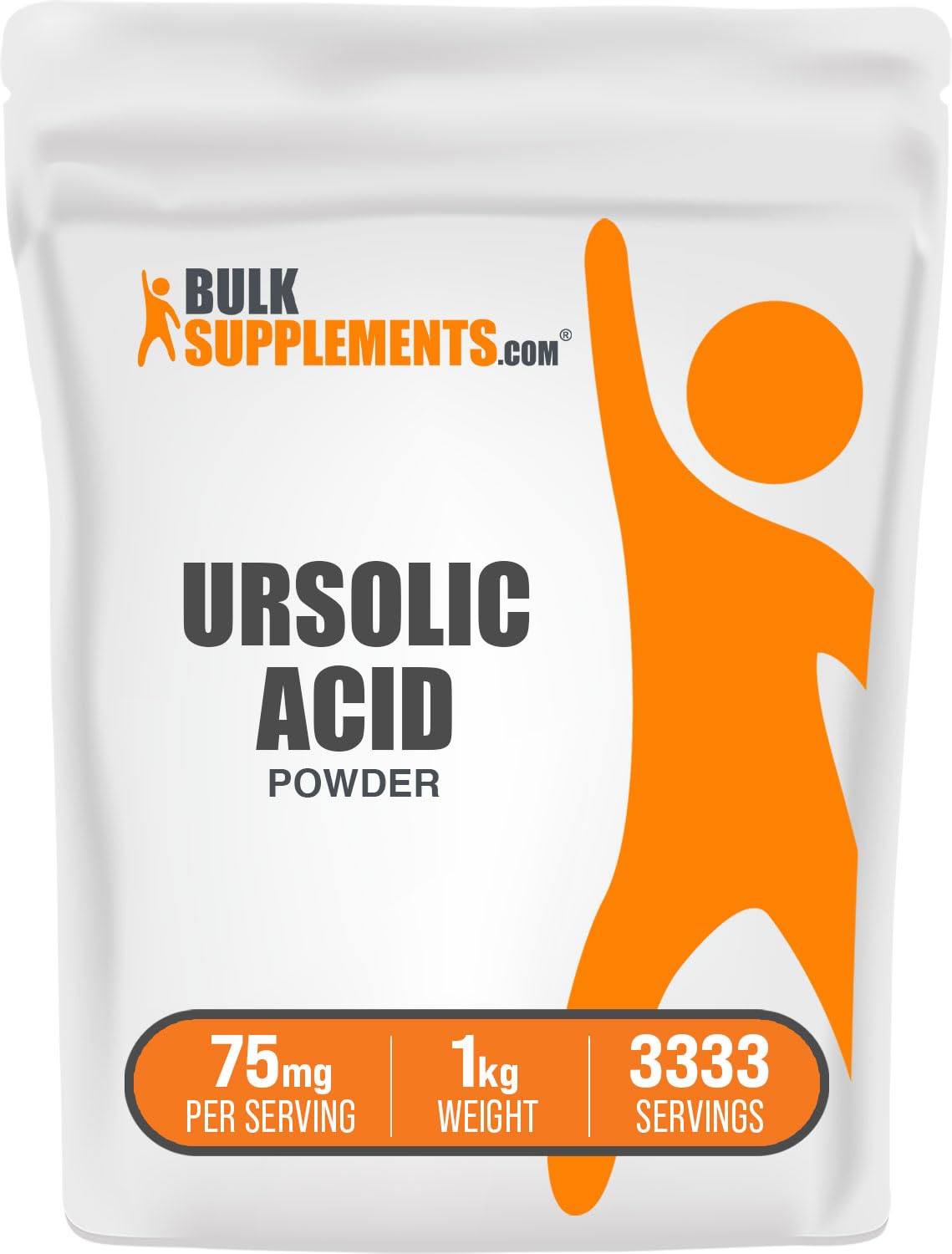 BulkSupplements Ursolic Acid powder bottle for daily wellness routine