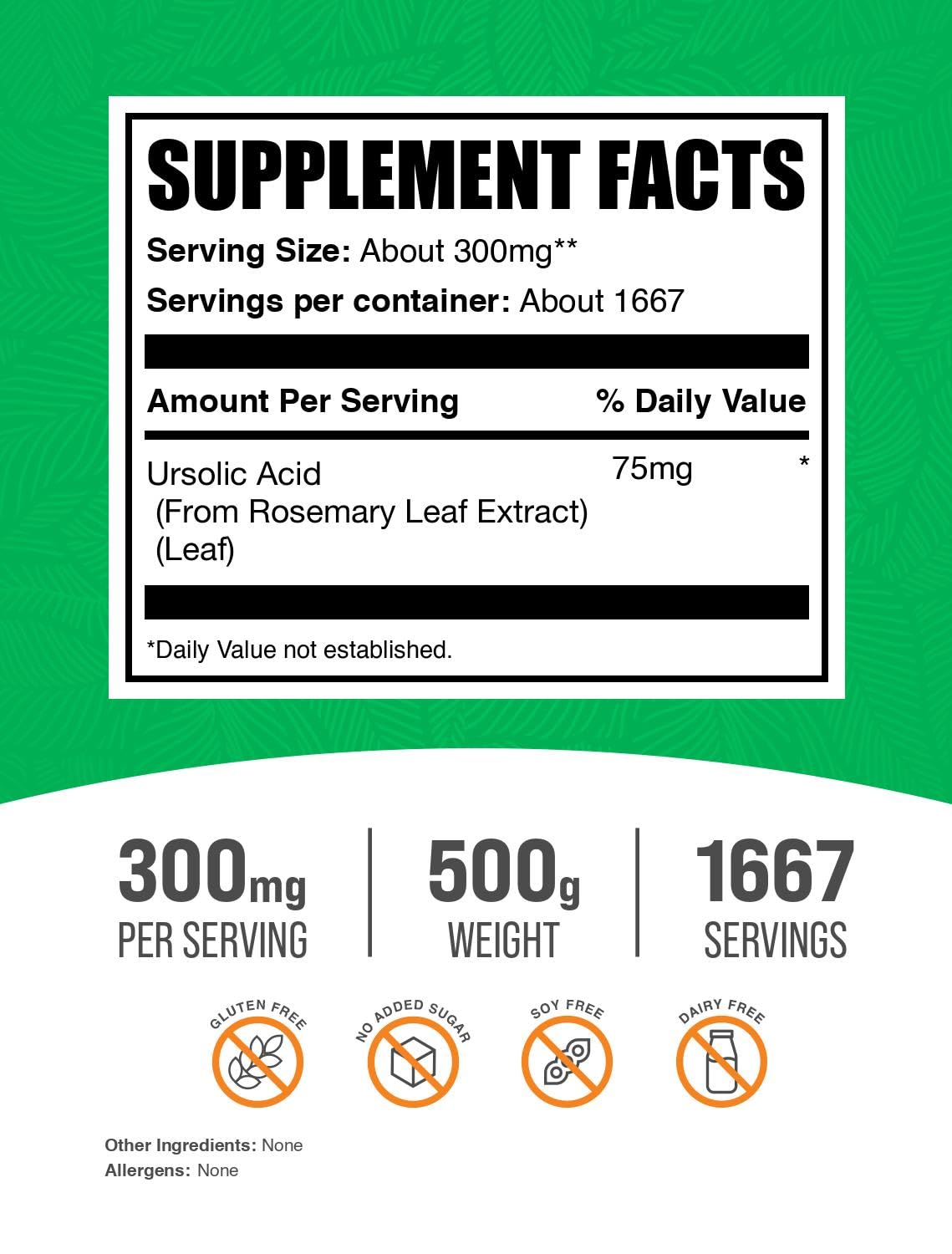 Ursolic acid powder serving scoop ready for easy daily dosing