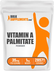 BulkSupplements Vitamin A Palmitate powder bottle for daily immune and eye health routines