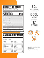 BulkSupplements whey isolate unflavored powder bag blends into shakes easily.