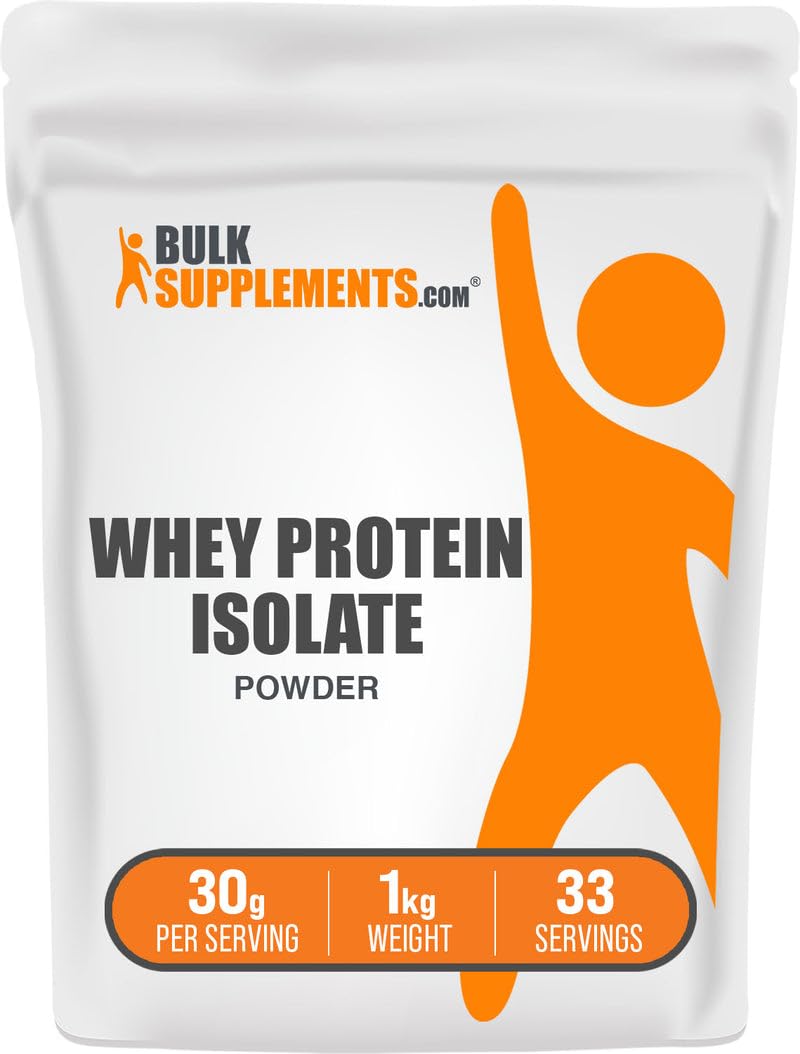 Bulksupplements Whey Protein Isolate unflavored bottle ready for daily protein support