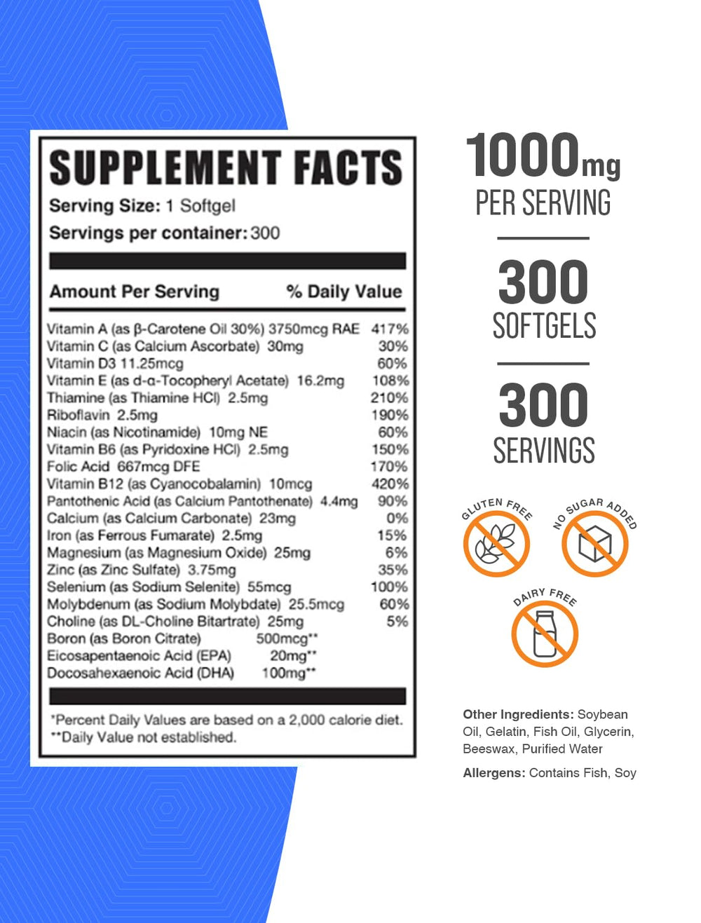 Closeup of BulkSupplements Women’s Multivitamin capsules for convenient daily nutrition