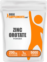 BulkSupplements Zinc Ootate powder bottle close-up for daily mineral support