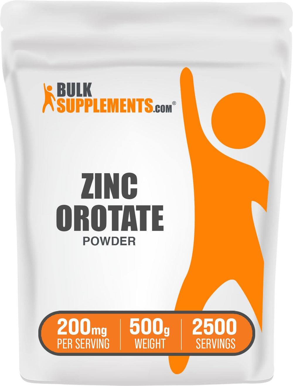 BulkSupplements Zinc Orotate Powder bottle supports daily immune health in a clean kitchen setting.
