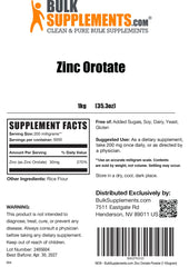 BulkSupplements Zinc Orotate powder product shot on a clean pantry shelf for easy everyday use