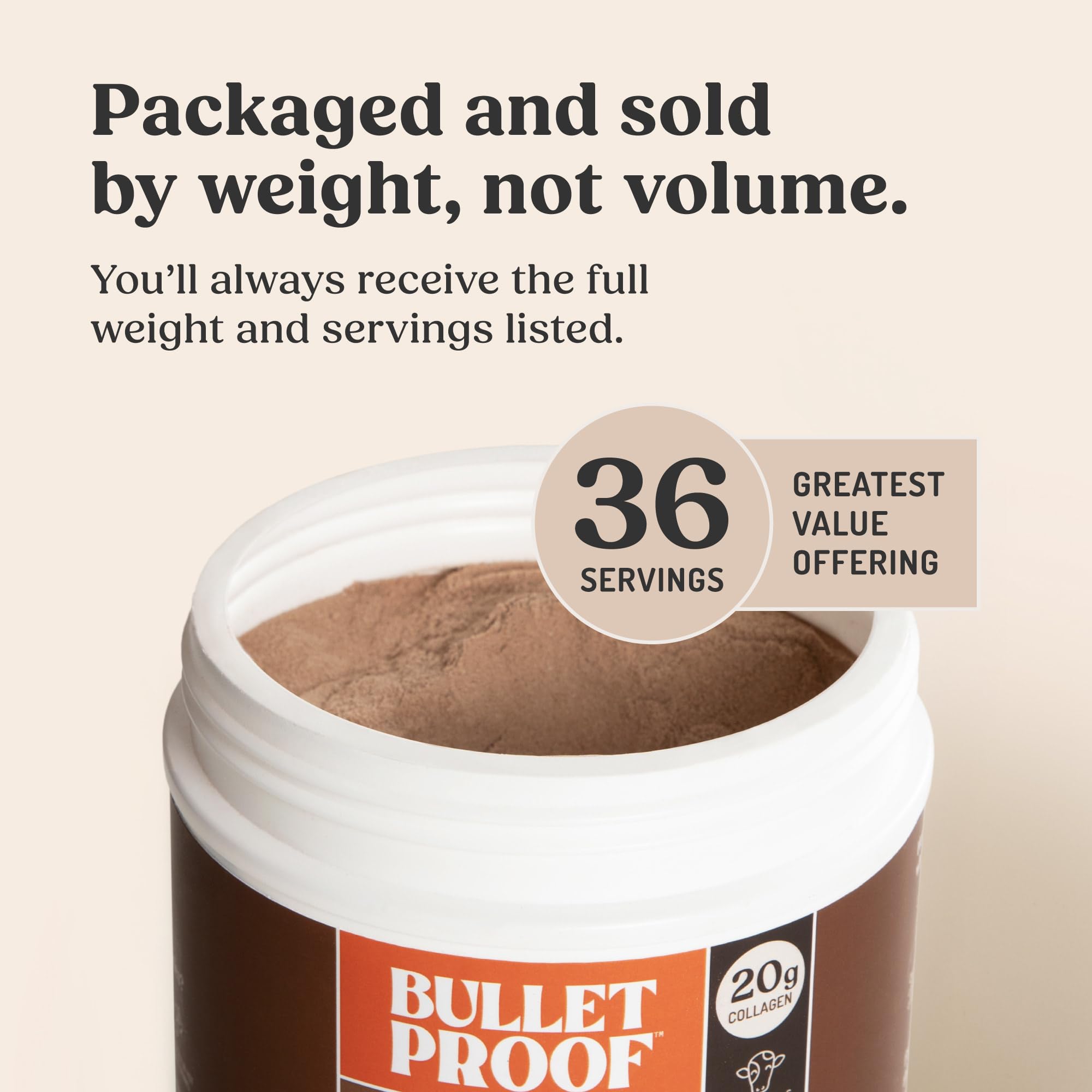 Bulletproof Chocolate Collagen Bottle on shelf, keto-friendly protein option.