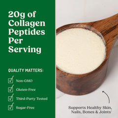 Bulletproof Collagen Peptides poured into soups for sugar-free nutrition.
