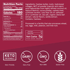 Bulletproof Fudge Brownie Collagen Bar closeup shows fudgy texture.