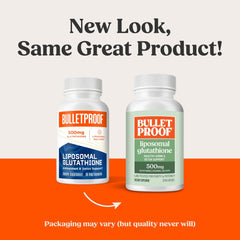 Close-up of Bulletproof Liposomal Glutathione Force capsules for daily supplementation.