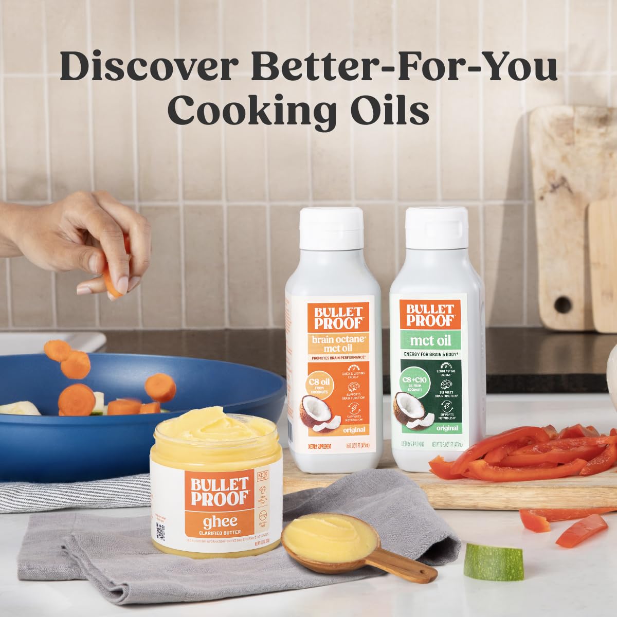 Bulletproof MCT Oil is flavorless and easy to digest when added.