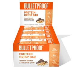 Bulletproof Protein Crisp Bar front view for on-the-go energy and protein.