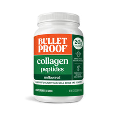 Bulletproof Unflavored Collagen Peptides jar front view for daily skin and joint support.