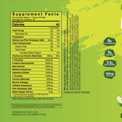 BullFit Bodacious Pre-Workout serving in a glass for tropical flavor and hydration.